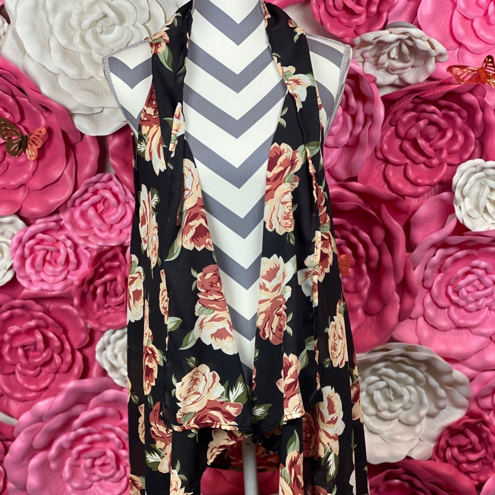 Floral Vest/Cardigan